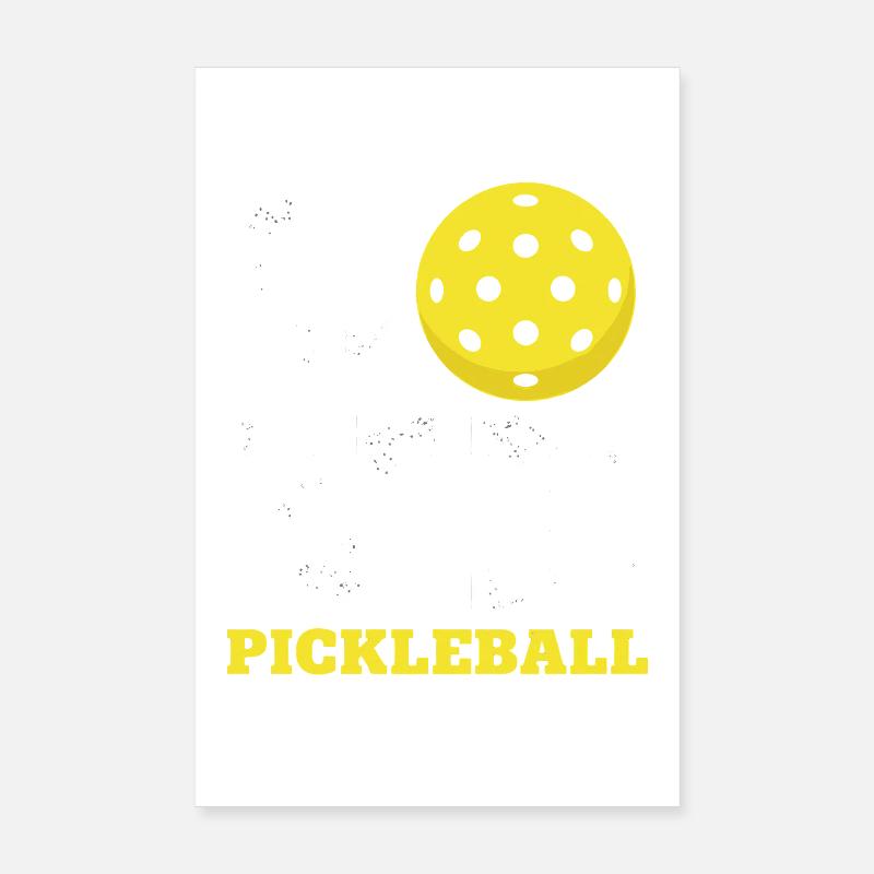 J’adore le pickleball - Paddle Sport Stressed Poster 20 x 30 cm