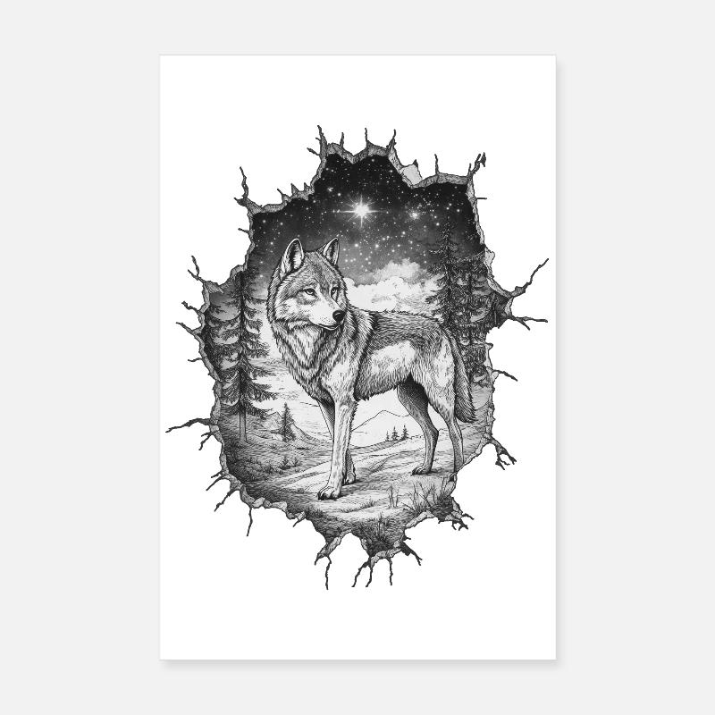 Loup Poster 20 x 30 cm