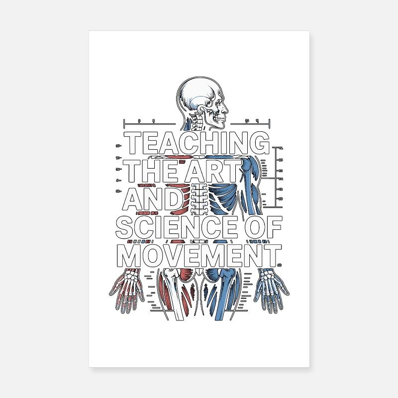 PT Educator Teaching The Art And Physiotherapy Poster 20x30 cm