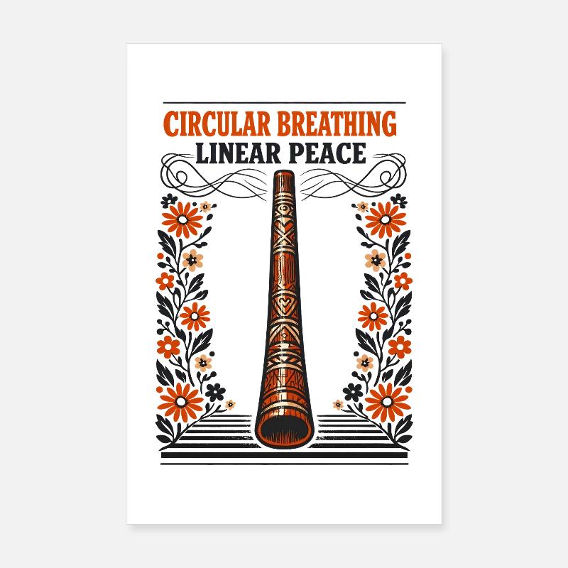Circular breathing, inner peace | Didgeridoo Poster 8" x 12" (20x30 cm)
