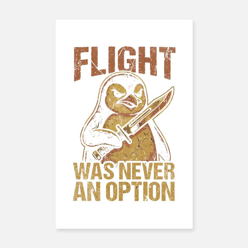 Fighting penguin with sword Poster 8" x 12" (20x30 cm)
