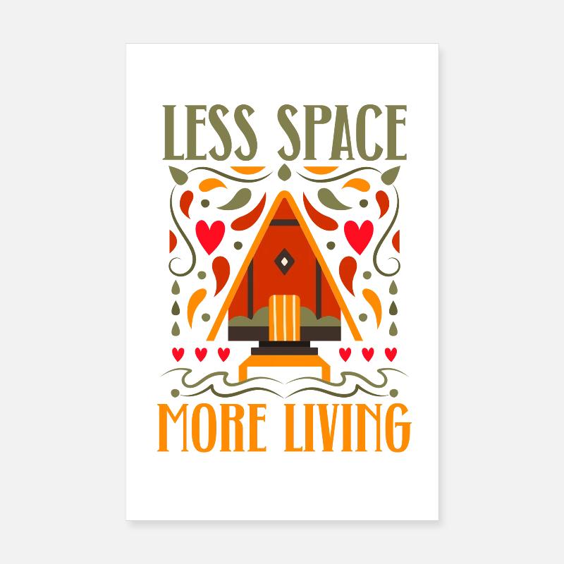 Tiny House Moins d’espace Plus vie Poster 20 x 30 cm