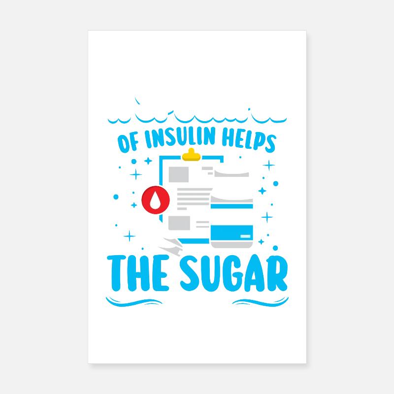 Diabète de type 1 Poster 20 x 30 cm