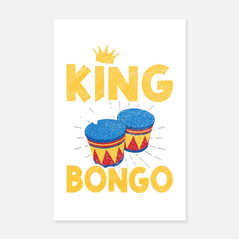 King Bongo Retro Percussion Conception Poster 20 x 30 cm