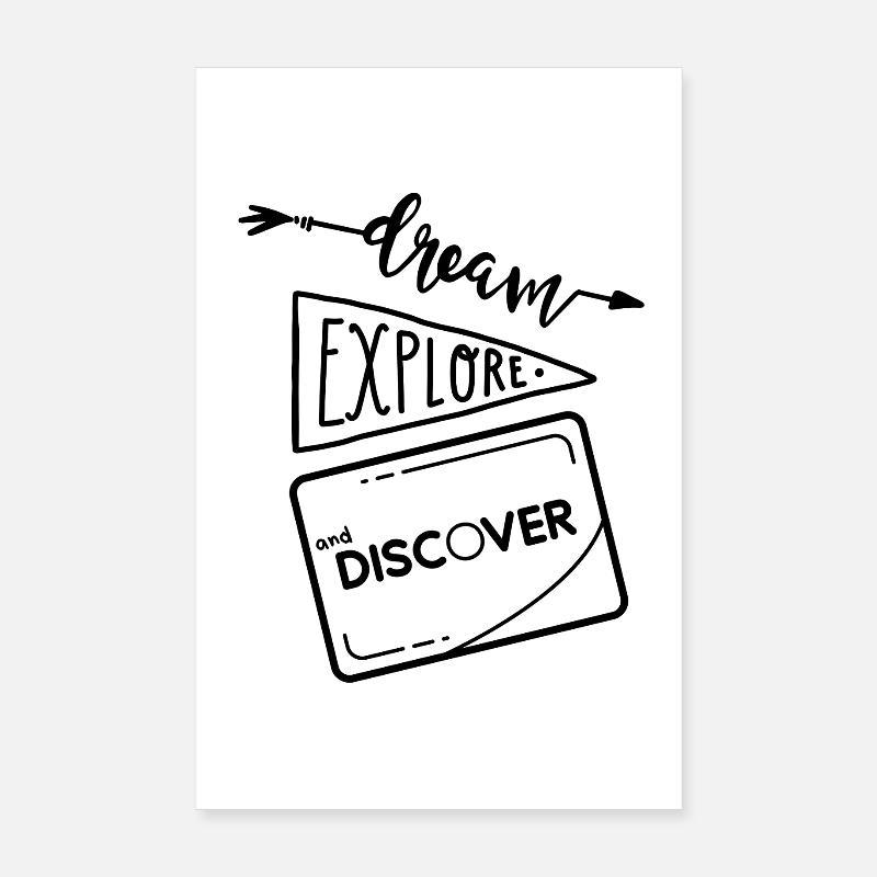 Träumen, entdecken und entdecken 2 Poster 20x30 cm