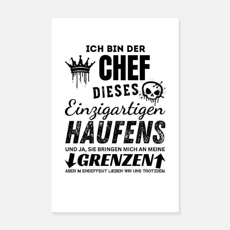 Chef des einzigartigen Haufens Chef Geschenk Poster 20 x 30 cm