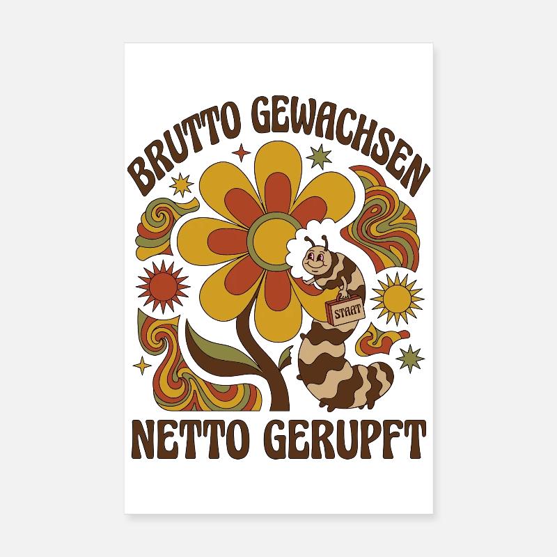Gross growth Net plucked Poster 8" x 12" (20x30 cm)