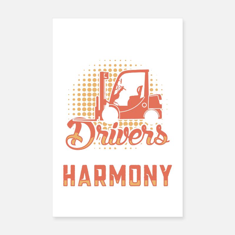 Conducteur de chariot élévateur en anglais Évanché élévateur Poster 20 x 30 cm