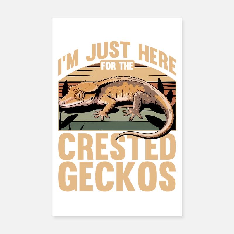 Funny Reptile Crested Gecko Poster 8" x 12" (20x30 cm)