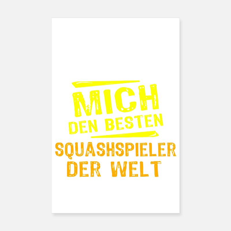 Squashspieler Geschenk Poster 20x30 cm