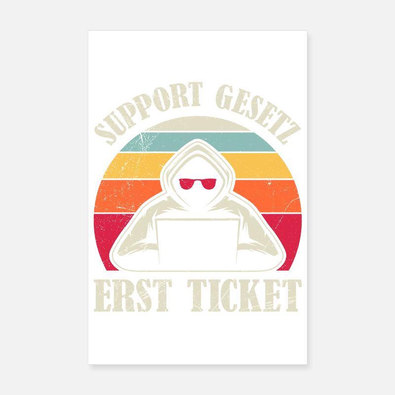 Computer Science Coder SUPPORT LAW FIRST TICKET Poster 8" x 12" (20x30 cm)