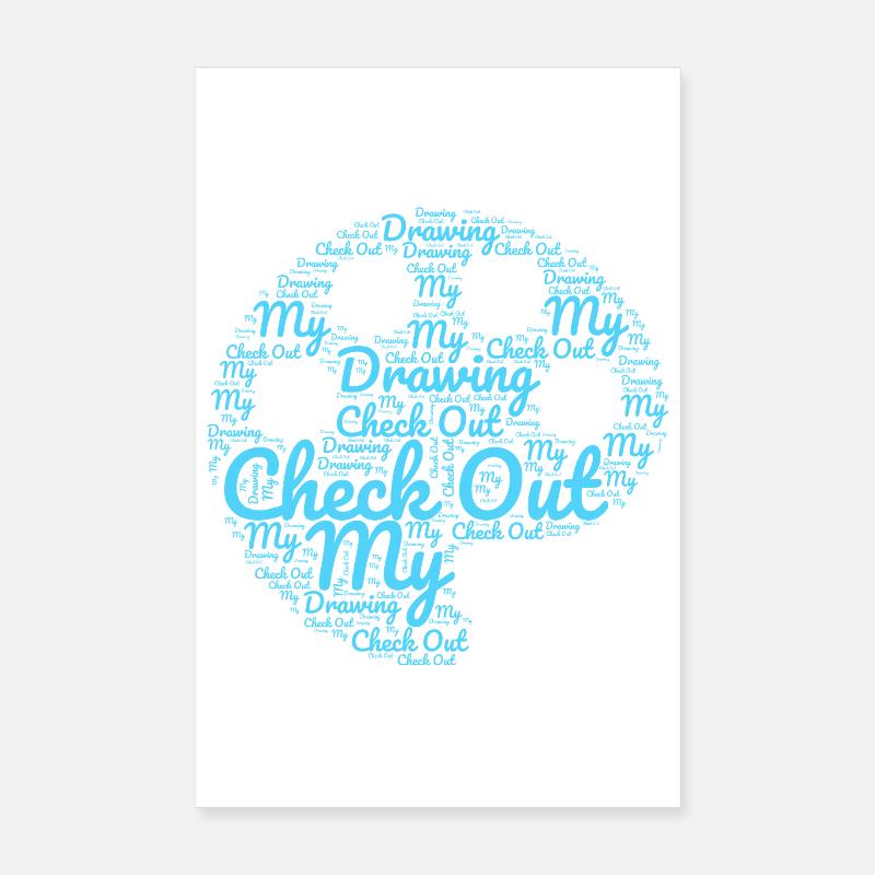 Funny Art Painter Check Out My Drawing Gift Poster 20x30 cm