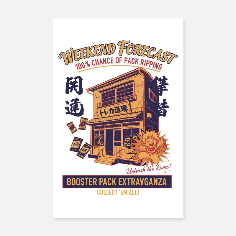 trading card - Weekend Forecast Pack Ripping Poster 8" x 12" (20x30 cm)