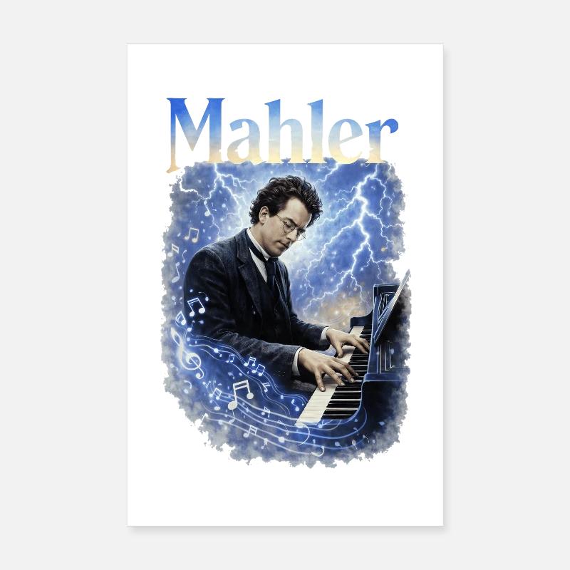 Sons de tempête de piano Poster 20 x 30 cm