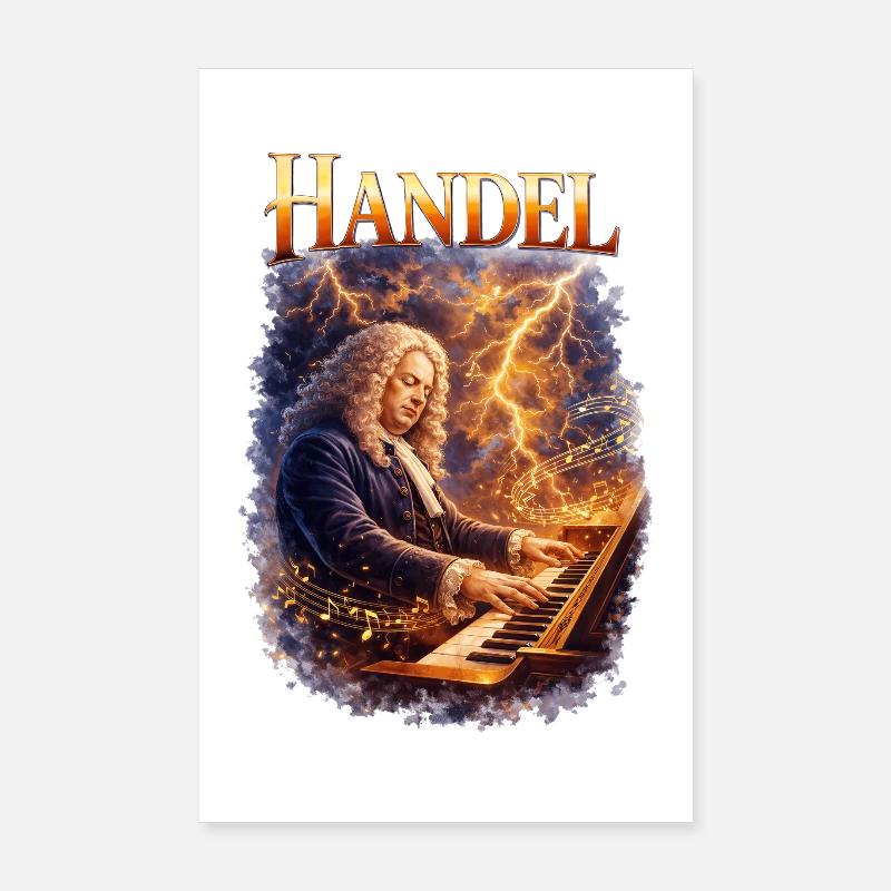 Handel Sturmklang au clavier Poster 20 x 30 cm