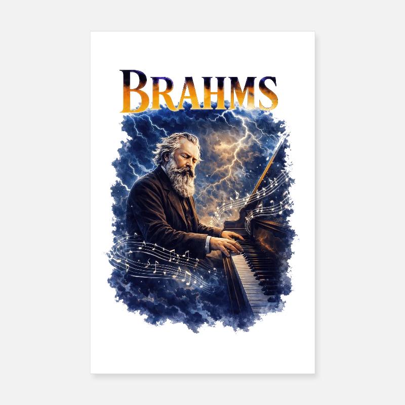 Brahms Klaviersturm Poster 20x30 cm