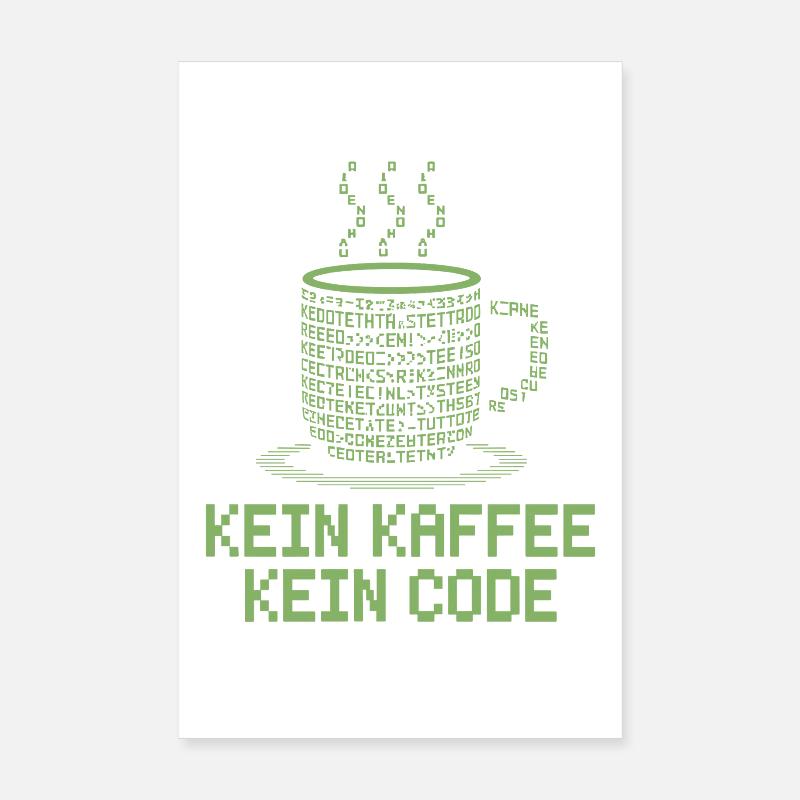 No Coffee No Code Programmer Computer Scientist Poster 8" x 12" (20x30 cm)