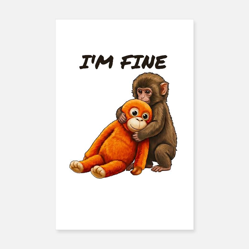 Bébé Singe Punch Meme Poster 20 x 30 cm