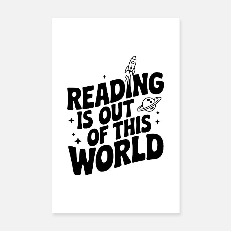 La lecture, c’est hors de ce monde Poster 20 x 30 cm