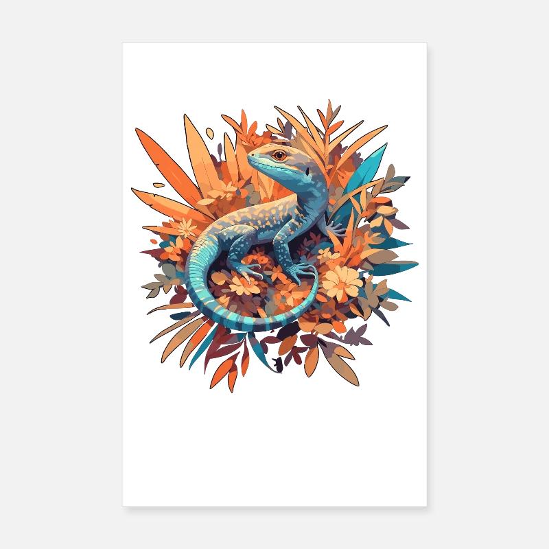 Lizards Lizard Poster 8" x 12" (20x30 cm)