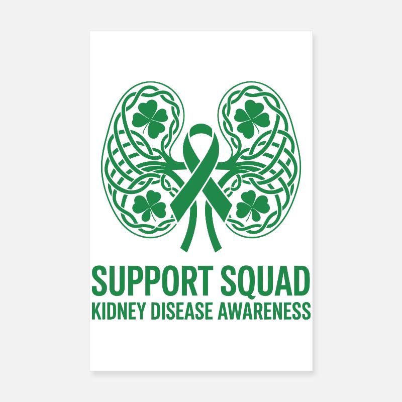 Kidney Awareness Support Squad Logo Poster 8" x 12" (20x30 cm)