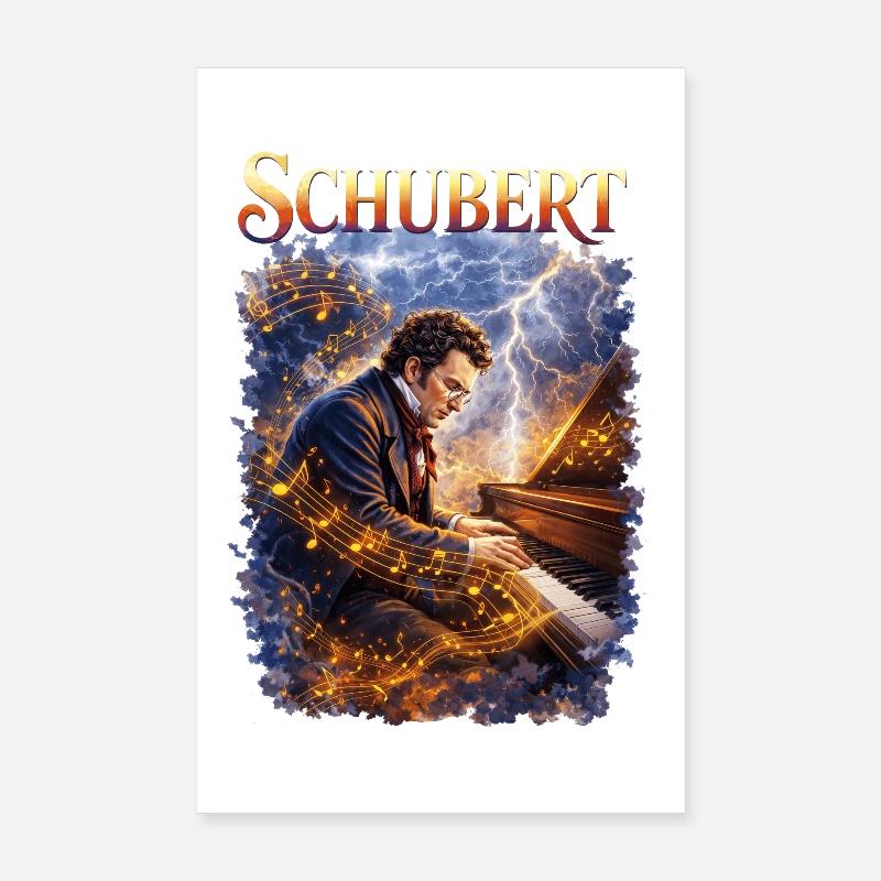 Tempête magique pour piano de Schubert Poster 20 x 30 cm