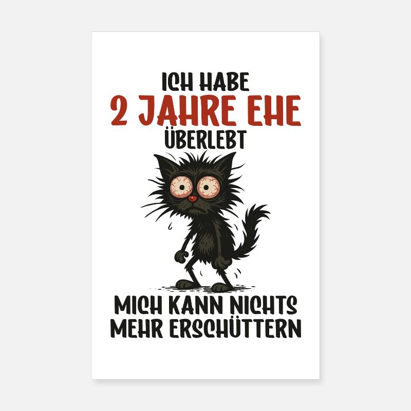 2e anniversaire de mariage, 2 ans de mariage, 2 ans de mariage Poster 20 x 30 cm