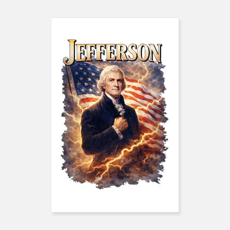 Portrait du drapeau de la tempête de Jefferson Poster 20 x 30 cm