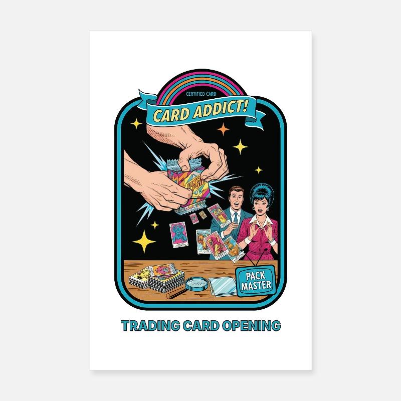 Card Addict Pack Master Trading Card Opening Card Poster 8" x 12" (20x30 cm)