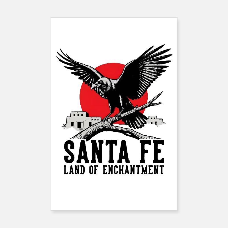 Coucher de soleil à Santa Fe Poster 20 x 30 cm