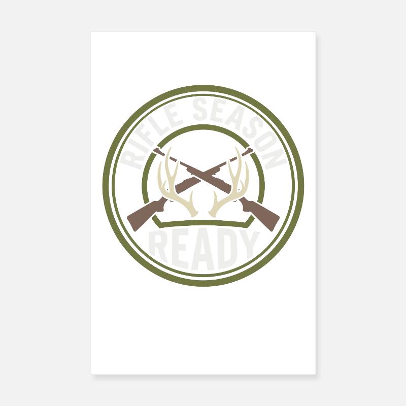 Chasseur à queue blanche Chasse au cerf Poster 20 x 30 cm