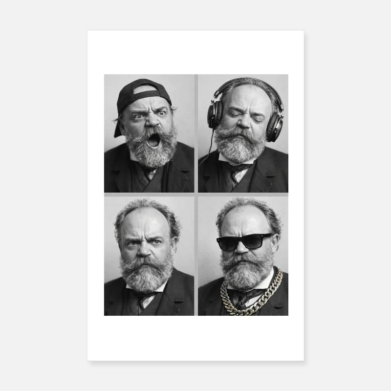 Johannes Brahms. Poster 20 x 30 cm