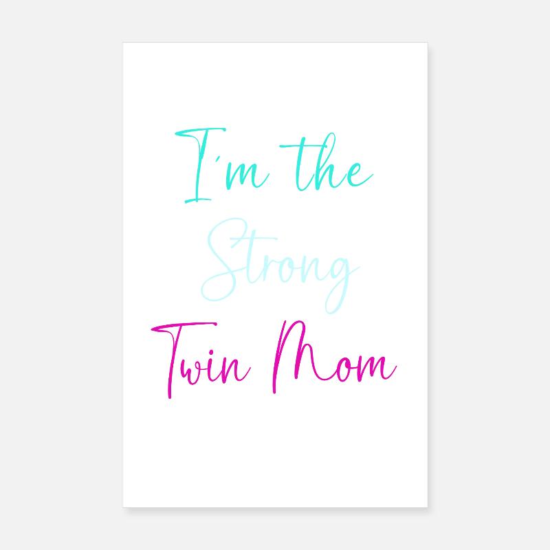 Zwillinge Mama Zwilling Mutter Geschenk Poster 20x30 cm
