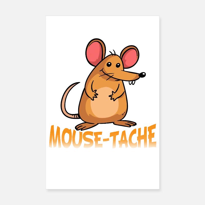 Dessin animé Drôle de jeu de mots de souris Poster 20 x 30 cm