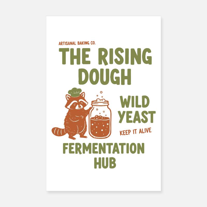 Sauerteigbrot Backbacker Wildhefe steigt auf Poster 20x30 cm