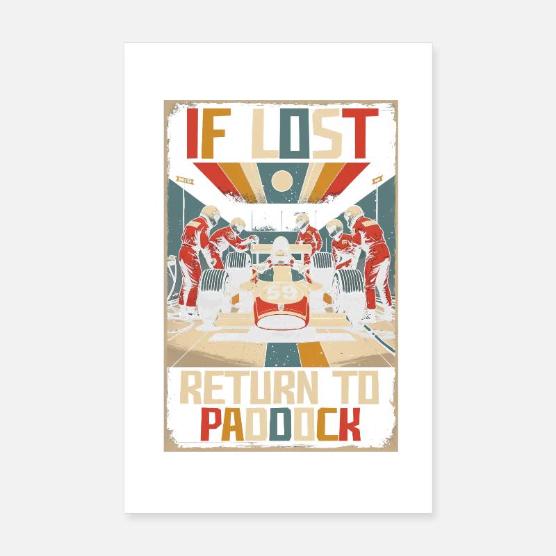 Course automobile : Sport automobile : Retour au paddock en cas de perte Poster 20 x 30 cm