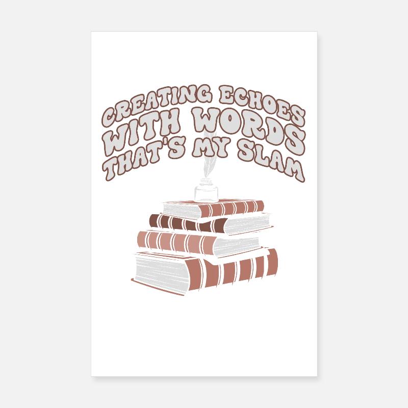 Échos à travers les mots Slam Stack Poster 20 x 30 cm