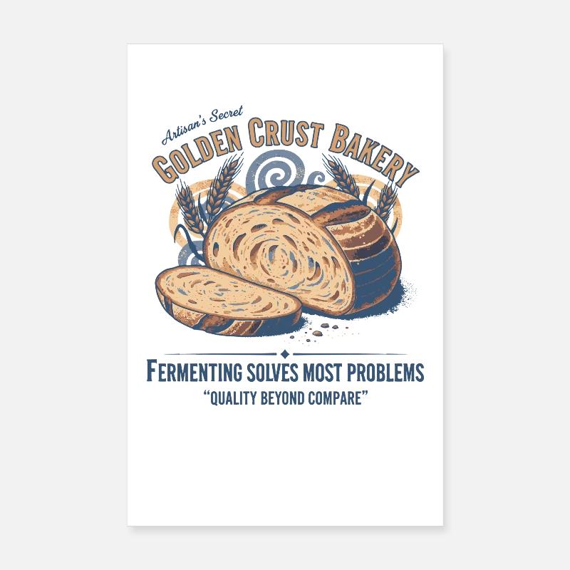 Sourdough Bread Baking Baker Sourdough Starter Poster 8" x 12" (20x30 cm)