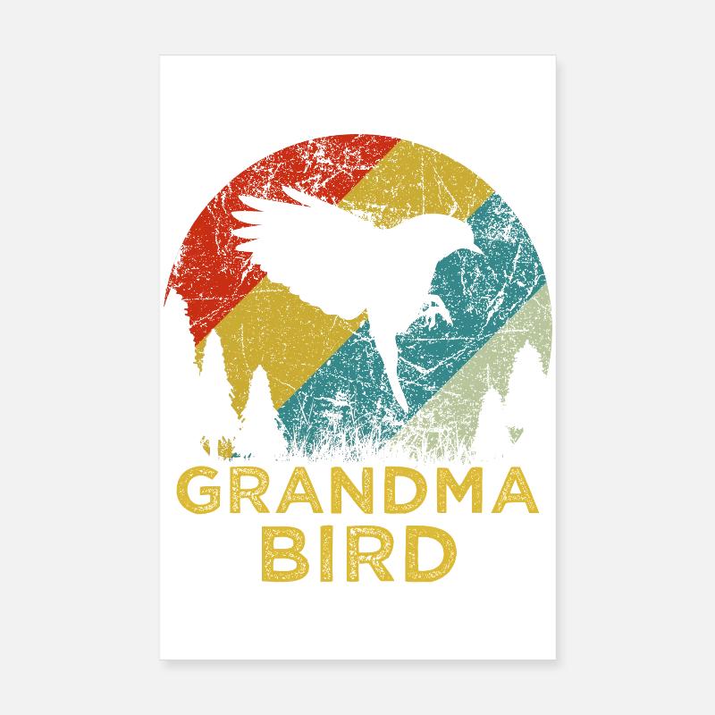 Mama Bird Retro-Muttertagsshirt aus den 70ern Poster 20x30 cm