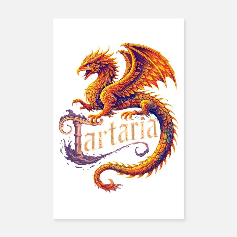 Dragon de Feu Hartaria Poster 20 x 30 cm