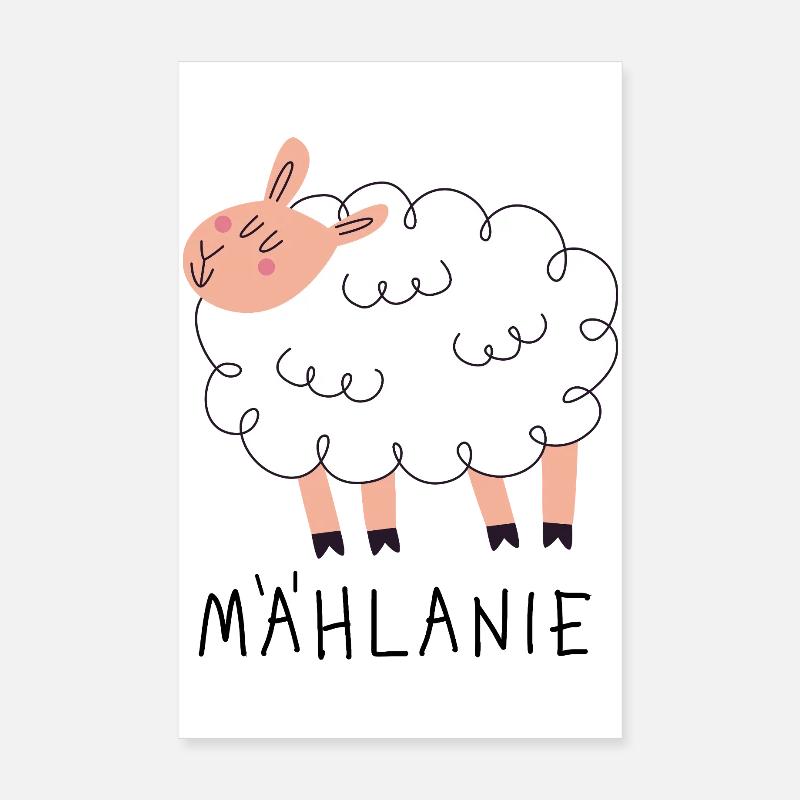 Cuddly Cloud Sheep Poster 8" x 12" (20x30 cm)
