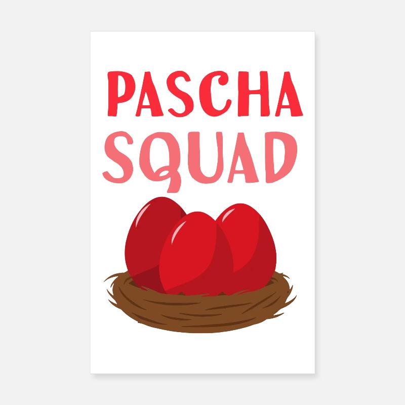 Greek Easter Pascha Squad Orthodox Easter Poster 8" x 12" (20x30 cm)