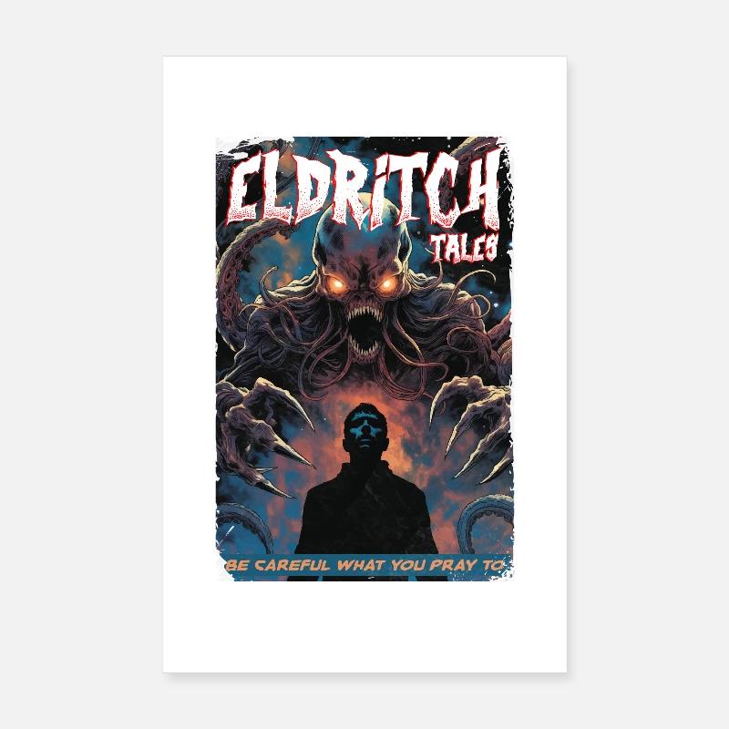 Eldritch Tales Tentacle Shadow Tee Poster 8" x 12" (20x30 cm)