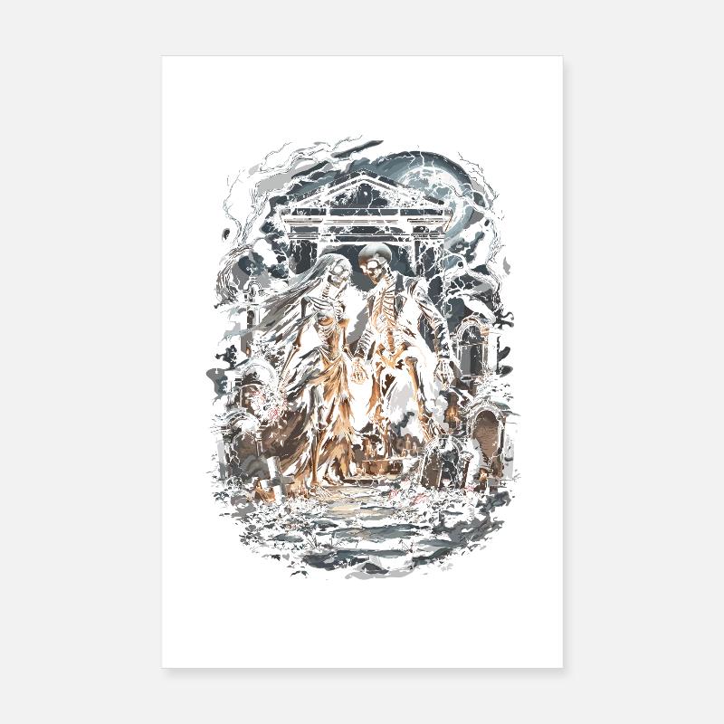 Humour gothique de cimetière Poster 20 x 30 cm