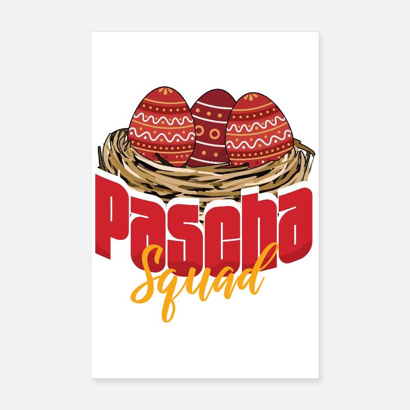 Pascha Squad Orthodox Easter Greek Easter Poster 8" x 12" (20x30 cm)