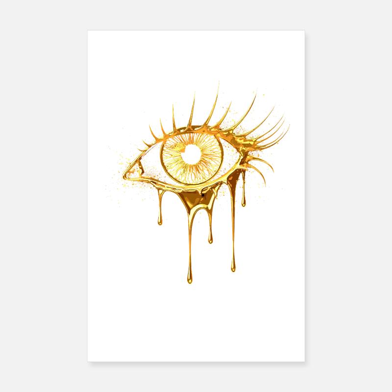 Regard d’œil doré Poster 20 x 30 cm