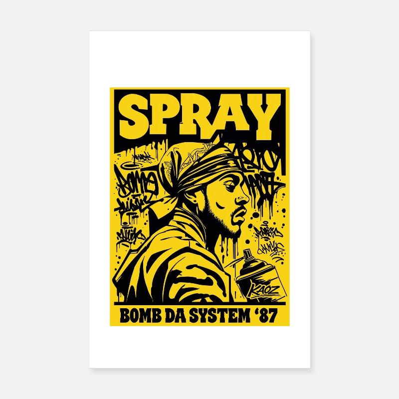 Spray Bomb Da System 87 Poster 8" x 12" (20x30 cm)