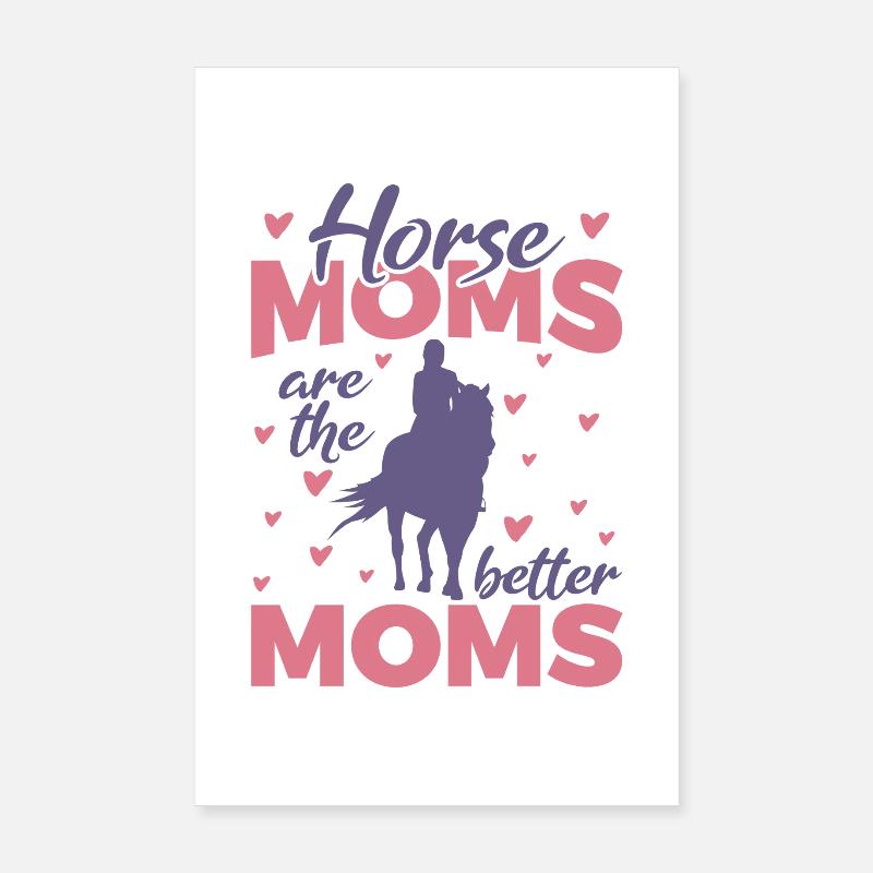 Mère cheval Poster 20 x 30 cm