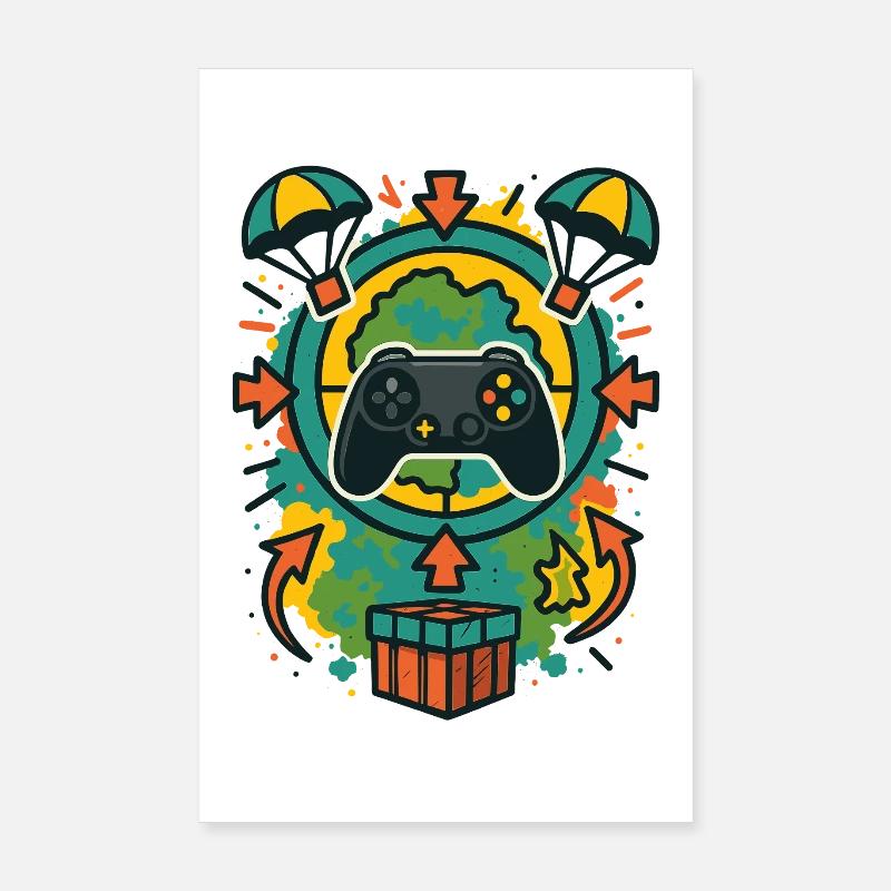 Airdrop Controller Target Circle Gamer Poster 8" x 12" (20x30 cm)