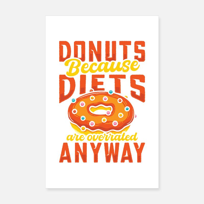 Restauration rapide en donuts Poster 20 x 30 cm